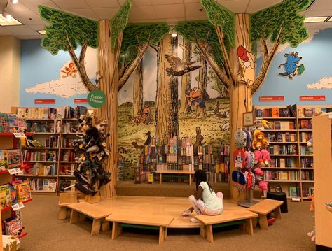 Bookstore Design, Library Cafe, Future Library, Children's Library, Tree Display, Bookstore Cafe, Dream Library, Childrens Library, Library Aesthetic