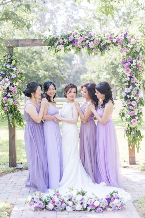 Lilac Wedding Themes, Lavender Wedding Theme, Wedding Locations California, Lilac Bridesmaid, Purple Wedding Theme, Wedding Ceremony Arch, Walnut Grove, Outdoor Wedding Inspiration, Lilac Wedding