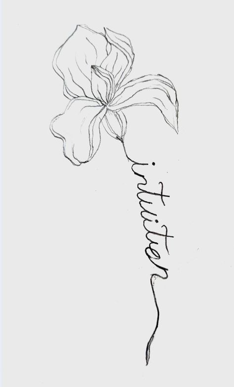 Trust your intuition 🤍 White Iris Tattoo, Trust Your Intuition Tattoo, Intuition Tattoos, Intuition Tattoo Ideas, Intuitive Tattoo, Intuition Tattoo, T Tattoo, E.t Tattoo, Iris Tattoo