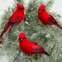 Cardinal Decor, Slim Tree, Artificial Birds, Bird Christmas Ornaments, Cardinal Bird, Red Feather, Cardinal Birds, Red Birds, Foam Crafts