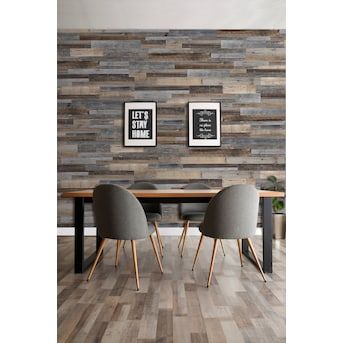 Style Selections 5-in x 4-ft Wood Wall Plank (Coverage Area: 10-sq ft) in the Wall Planks department at Lowes.com Unfinished Wall, Wall Planks, Accent Wall Paint, Accent Walls In Living Room, Lets Stay Home, Colored Ceiling, Laundry Room Organization, Reclaimed Barn Wood, Wide Plank