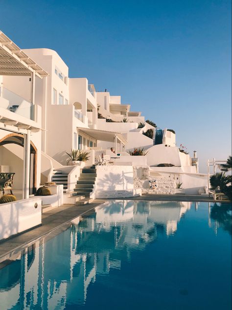 Greece, santorini, hotel, island, blue, white, summer, pool, vacation Santorini Greece Pool, Mansions In Greece, Mansion In Greece, Santorini Greece Villa, Greece Hotels Luxury, Santorini Pool, Greece Pool, Santorini Beach, Hotel Greece