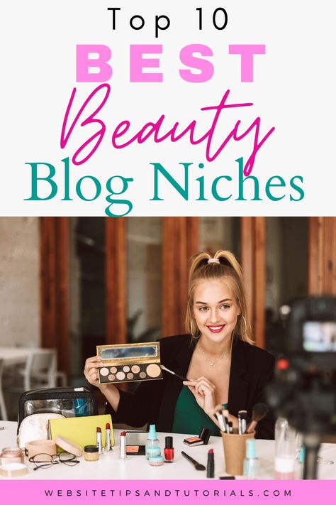 Best beauty blog niches. Are you starting a beauty blog? Or do you want to niche down your blog to a more specific topic related to hair, make up & beauty? Get ideas & inspiration from these 10 best beauty blog niches. Includes topics related to being cruelty free & environmentally friendly, specific skin care fields, dermocosmetics & more. And check out a couple of blog tips on how to make money & keep your readers coming back to see your newest blog entries. #bestbeautyblogniches #blogtips Hair Blog Post Ideas, Beauty Blog Ideas, Mom Blog Topics, Beauty Blog Post Ideas, Fashion Blogging, Blog Post Topics, Topic Ideas, What To Write About, Blog Niche