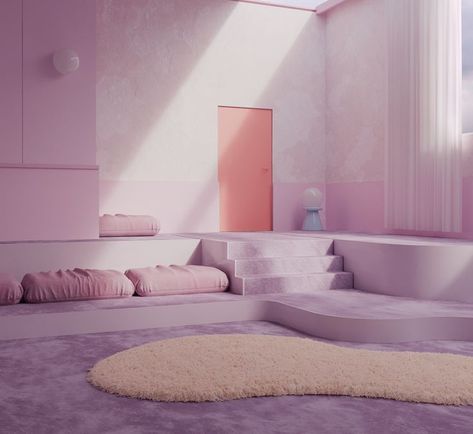 Tranquility Aesthetic, Digital Designer, Aesthetic Rooms, Dreamy Room, Pink Walls, Purple Aesthetic, New Wall, My New Room, Dream Room