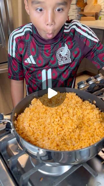 Enrrique Alejandro on Instagram: "Cooked up this vibrant Mexican Red Rice using my Zakarian by Dash Tru Pro 3.5 Quart Sauté Pan and a drizzle of Oleico Gourmet Mediterranean Style Oil! 🌶️🍚 

Step by step recipe plus ingredients measurements are on the video��🇲🇽

#DiabeticSuperKid #ComidaMexicana #Arroz #Rice #MexicanFood #RedRice #ZakarianByDash #Oleico #OleicoUSA #DashStash #ByDash" Mexican White Rice, Mexican Beans And Rice, Mexican Red Rice, Starch Sides, Latino Recipes, Mexican Rice Recipe, Delicious Sides, Mexican Rice Recipes, Kid Chef