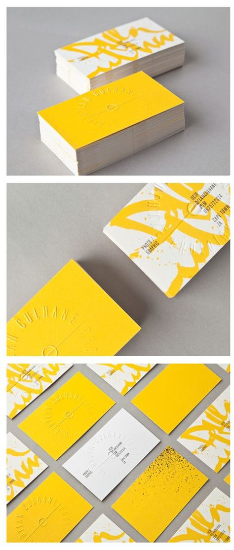 Amazing bold & bright yellow business cards Yellow Business Card, Buisness Cards, Name Card Design, Cars Design, Business Card Inspiration, Identity Design Logo, Cards Business, Business Card Branding, Cool Business Cards