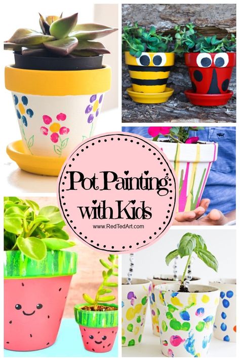 Pot Painting Ideas For Kids, Flower Pot Painting Ideas, Flower Pot Painting, Pot Painting Ideas, Mothers Day Flower Pot, Personalized Flower Pot, Plant Pots Crafts, Painting Ideas For Kids, Paint Plastic