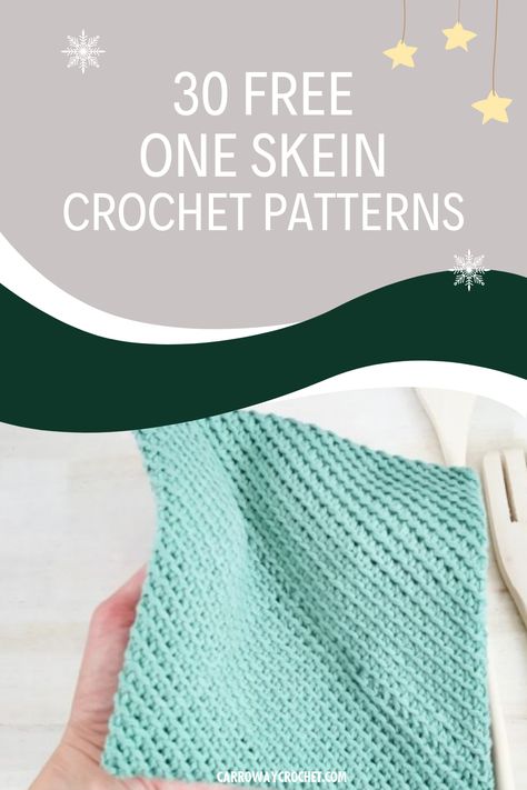 30 Free One Skein Crochet Patterns - Carroway Crochet One Skein Crochet Patterns, Carroway Crochet, Lion Brand Mandala Yarn, Fair Isle Crochet, Chunky Crochet Hat, One Skein Crochet, Bralette Pattern, Crochet Bandana, Crochet Sweaters