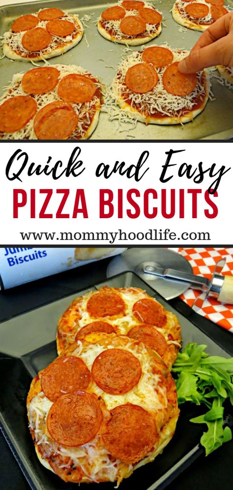 Pizza Biscuits, Kids Pizza Recipes, Personal Pizzas, Biscuit Pizza, Kids Pizza, Personal Pizza, Easy Homemade Pizza, Recipe For Kids, Kids Cooking Recipes