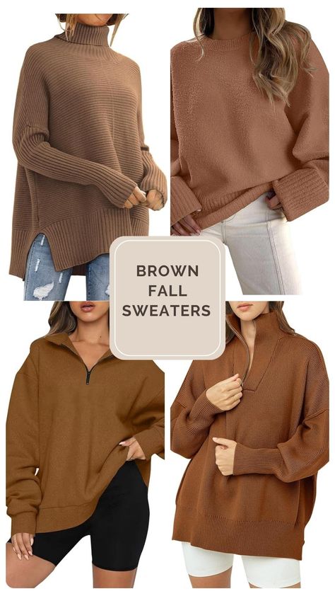 Fall or autumn is the perfect time to break out the cozy sweaters! And if you're looking for some stylish options, Amazon has got you covered. They have a wide variety of women's sweaters in different styles, colors, and sizes. Here are some of our favorite picks:
Cable knit sweater: A classic cable knit sweater is a must-have for fall. It's warm, cozy, and looks great with jeans or leggings. This one from Amazon comes in a beautiful shade of brown and has a relaxed fit. Amazon Fall Fashion, Amazon Sweaters, Sweaters Brown, Outfits Amazon, Brown Autumn, Soft Girl Outfits, Beachwear Collection, Brown Fall, Beachwear Fashion