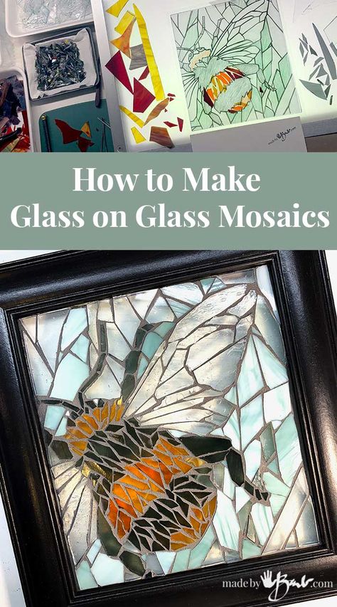 How to Make Glass on Glass Mosaics - Made By Barb - tutorial