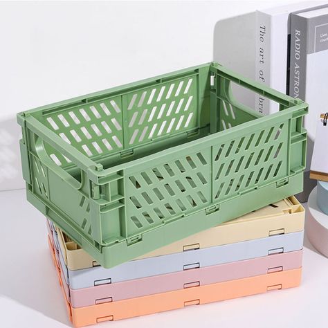 Stackable Storage Crate,Collapsible Craft Organiser Box,Pastel Color Crate,Folding Plastic Storage Basket,Fun Storage Boxes for Home Item Type:Collapsible Storage Crate Fine or Fashion:Fashion Gender:Unisex Material: PET Size:25*16*10cm ♥Free shipping when you spend $35 &Free Tracking ♥10%OFF when you send $19 （Coupon code:MJZK10） ♥15%OFF when you send $39 （Coupon code:MJZK15） ♥20%OFF when you send $59 （Coupon code:MJZK20） ♥Strict quality Control:we had check all products before shipping from ou Stackable Baskets, Storage Crate, Toy Storage Bins, Collapsible Storage, Ideas Para Organizar, Mini Storage, Room Stuff, Container Design, Danish Pastel