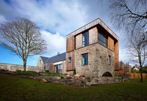 The Mill / Rural Design - incorporating the remaining standing walls of an old mill building #architecture #rusticmodern Mill House Renovation, Old Mill House, Old House Design, Country Modern Home, Stone Building, Mill House, Design Exterior, Country House Plans, House Renovation