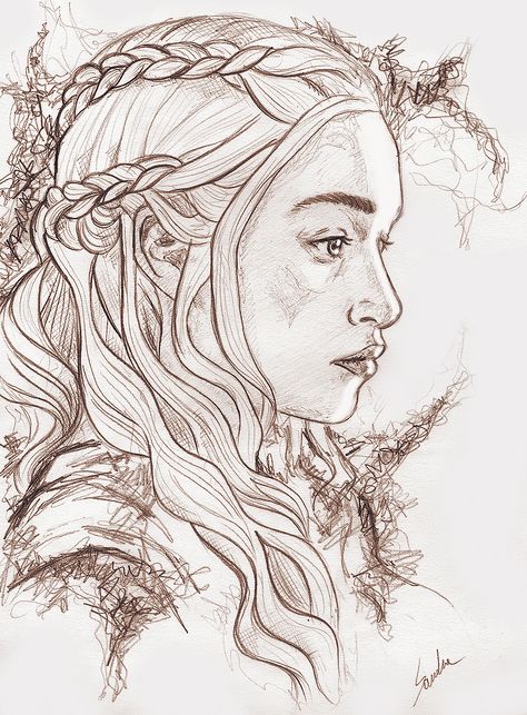 Daenerys Targaryen by littleunnie Daenerys Targaryen Sketch, Daenerys Tattoo, Daenerys Targaryen Drawing, Daenerys Targaryen Tattoo, Game Of Thrones Drawings, Targaryen Daenerys, Dessin Game Of Thrones, Daenerys Targaryen Art, Portrait Au Crayon