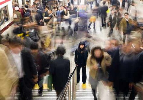 Alone In A Crowd, Tokyo Photography, Office Photos, Slow Shutter, Office Worker, Motion Blur, Drawing Stuff, Cinematic Photography, Urban Life