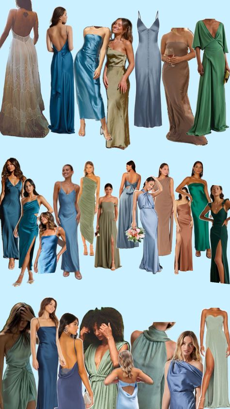 Rich jewel tones Bridal March, Wedding Maids, Beach Wedding Attire, Green Themed Wedding, Wedding Party Outfits, Dress Code Wedding, Bali Fashion, Wedding Attire Guest, Wedding Color Palette