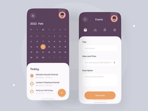 Ui Ux Design, Mobile App Design, App Design, App, Interface Design, Calendar, Calendar App Calendar App Design, Calendar Ui Design, Calender Ui, Task Schedule, Moodboard App, People App, App Wireframe, Desain Ux, App Frame