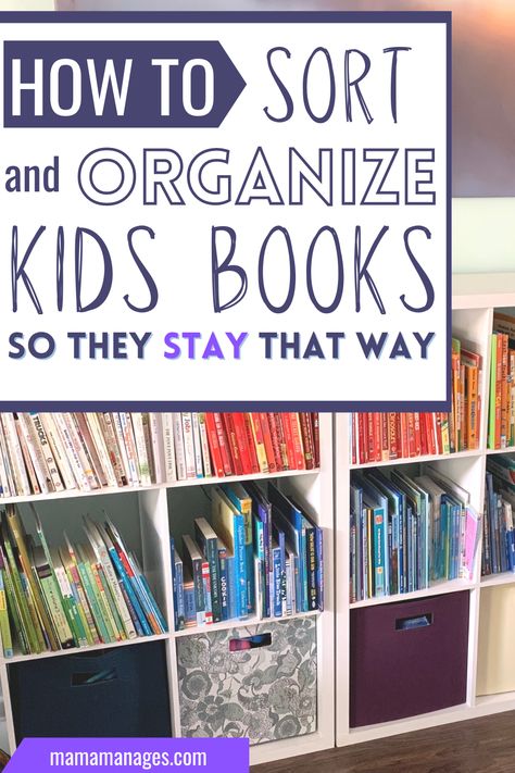 Organize Kids Books, Kids Bookshelf Organization, Kids Room Organization Diy, Organizing Kids Books, Ikea Book, Kindergarten Organization, Organize Kids, Childrens Bookcase, Ikea Bookshelves