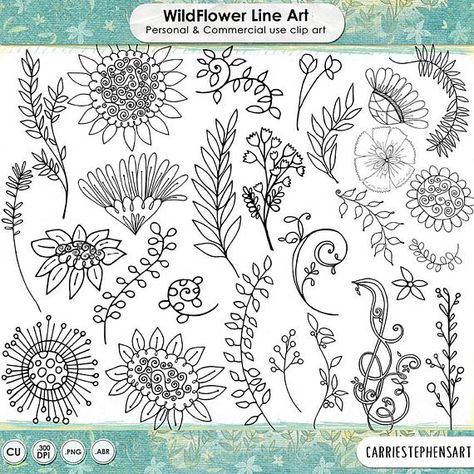 Drawing Botanicals, Plants Drawings, Creativity Drawing, Doodle Clipart, Spring Drawing, Zentangle Flowers, Zen Doodles, Flower Doodle, Flower Line Art