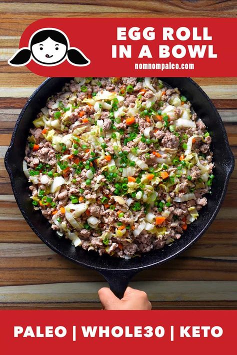 Healthy Chinese Recipes, Dinner Paleo, Restaurant Appetizers, Egg Skillet, Eggroll In A Bowl, Egg Roll In A Bowl, Whole30 Keto, Nom Nom Paleo, One Skillet Meals