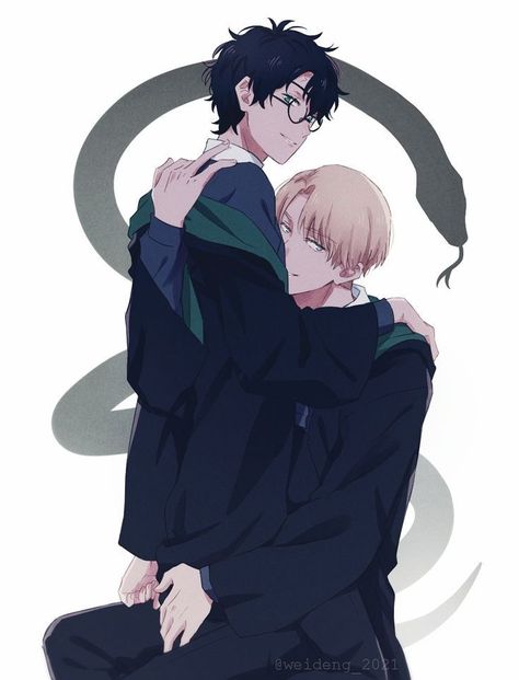 Darry Fanart, Scorpius And Albus, Dark Harry, Draco Malfoy Fanart, Drarry Fanart, Funny Harry Potter Jokes, Harry Draco, Gay Harry Potter, Buku Harry Potter