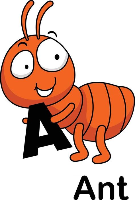 A Alphabet Wallpaper Letters, A For Ant, Ant Clipart, Pictures Of Ants, Letter A Clipart, A Is For Ant, Aa Letter, Letter A Alphabet, Abc Illustration