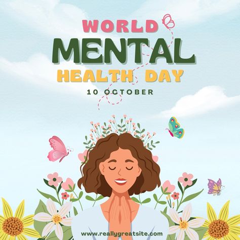 World Mental Day, Health Priority, World Mental Health Day, World Health Day, Canvas Learning, Mental Health Awareness Month, World Days, Mental Health Day, Health Day