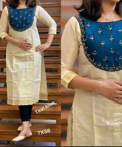 Patch Neck Designs For Kurtis, Chudidhar Designs, Churidar Neck, Simple Frock Design, Stylish Kurtis Design, Long Gown Design, Kids Blouse Designs, Lehenga Designs Simple, Latest Model Blouse Designs