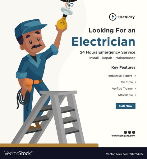 Design For Social Media, Electrician Services, Electrician Tools, Service Jobs, Home Design Living Room, Electrical Engineering, Emergency Service, Creative Advertising, Photoshop Design