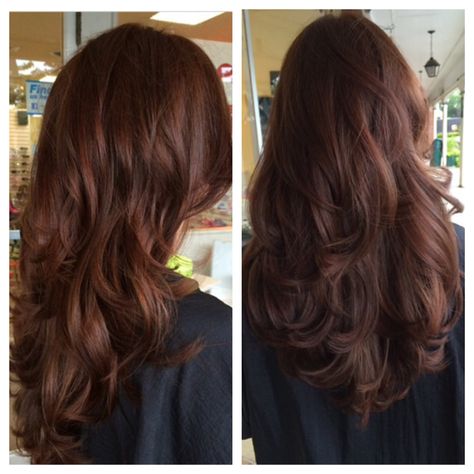 Loving this brown/red perfect for Fall!!! Come stop in @ Total Concept Salon ask for Leigh!!!! Auburn Hair Color Brunette, Brown Hair With Slight Red Tint, Light Brunette Hair With Red Undertones, Medium Brown Hair Red Highlights, Dark Brown Red Undertones, Auburn Toned Brown Hair, Brown Hair Colors With Red Undertones, Red Undertones Hair Brown, Brick Brown Hair Color