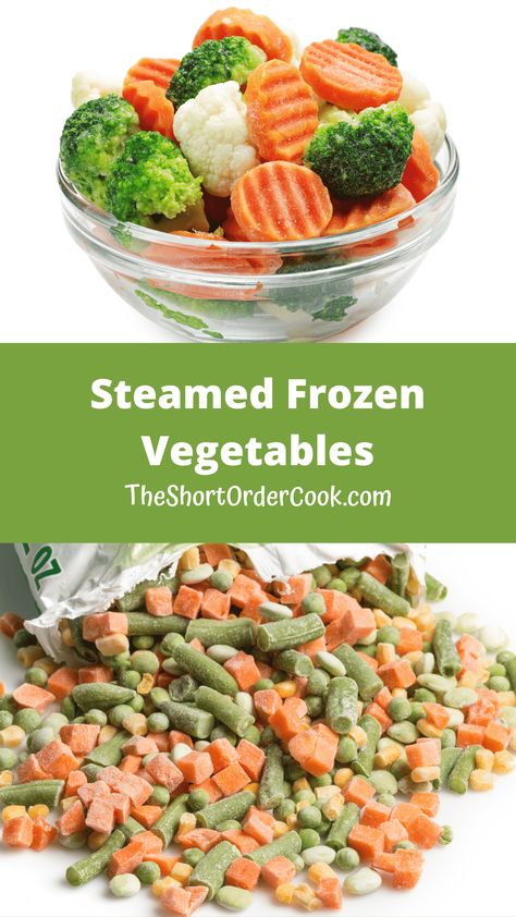 Steamed Frozen Vegetables - The Short Order Cook Steam Frozen Vegetables, Frozen Mixed Vegetable Recipes, Steam Vegetables Recipes, Frozen Vegetable Recipes, Quick Easy Side Dishes, Mix Vegetable Recipe, Mixed Veggies, Steam Veggies, Healthy Side Dish