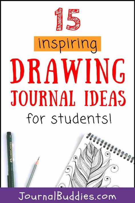 Class Journals Ideas, Drawing Journal Ideas, Kids Art Journal, See Drawing, Writer Resources, Writing Elementary, Homeschool Writing Prompts, Art And Drawing, Journal Prompts For Kids