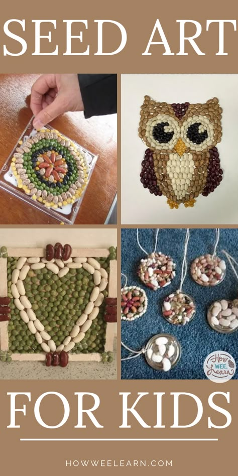 Plant Arts And Crafts For Preschool, Primary School Crafts Art Projects, Grade 4 Craft Ideas, Seed Projects For Preschoolers, Crafts Using Nature Materials, Nature Crafts For Middle School, Art In Nature Projects, Nature Art And Craft, Plants And Seeds Crafts For Toddlers