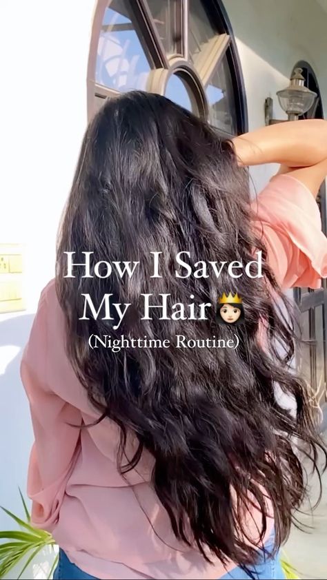 Homemade Hair Treatments, Hair Care Remedies, Long Hair Tips, Diy Hair Treatment, Hair Growing Tips, Nighttime Routine, Hair Growing, Homemade Hair Products, Hair Tips Video