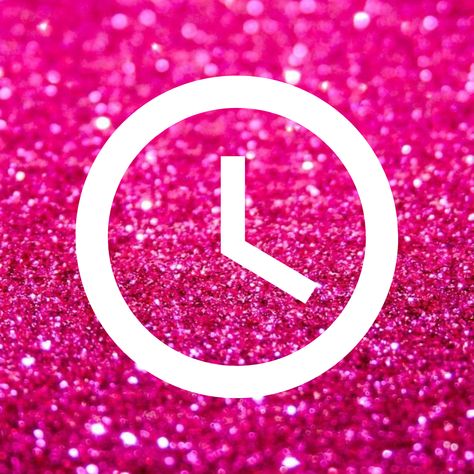 Hot Pink Photos Icon, Barbie App Icons, Aesthetic Pink Glitter, Icon For Iphone, Iphone Background Glitter, Background Glitter, Pink Board, Whatsapp Icon, Glitter Rosa