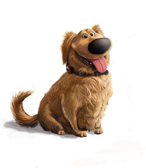 5 Most Famous Disney Dogs Dog From Up, Up Movie Characters, Dug The Dog, Dog Disney, Cartoon Dog Drawing, Carl Y Ellie, Up Pixar, Up Disney, Dog Character