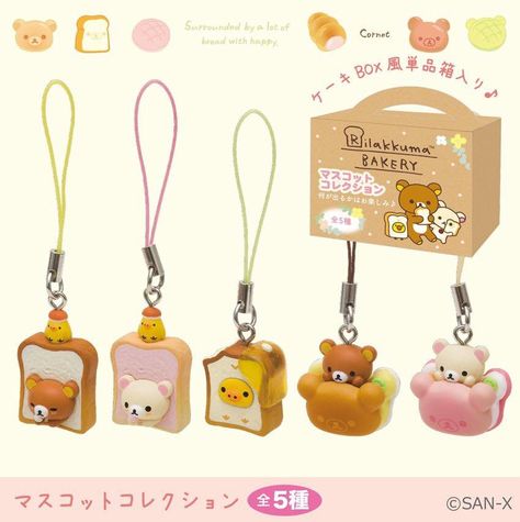 Rilakkuma bakery collection #keyfobs （╹◡╹）https://www.facebook.com/kuma3129/posts/1221411637894266 What To Do With Charms, Rilakkuma Merch, Rilakkuma Bakery, Cute Keychain Ideas, Rilakkuma Stuff, ดินปั้น Polymer Clay, Phone Charms, Cute Keychain, Cute Little Things