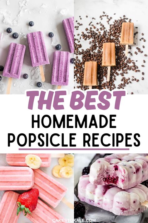 Popsicle Recipes For Kids, Homemade Popsicles Healthy, Homemade Popsicle Recipes, Popsicles Recipes, Raspberry Popsicles, Spring Activities For Kids, Peach Popsicles, Coffee Popsicles, Healthy Popsicle Recipes