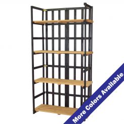 Folding Four Shelf Display Folding Shelves For Craft Show, Folding Display Stand Craft Fairs, Vendor Tent Ideas Display, Pottery Display Ideas, Christmas Merchandising, Folding Shelves, Pegboard Craft Room, Craft Fair Vendor, Collapsible Shelves