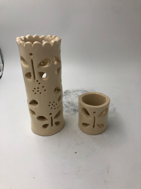 Luminary Clay Projects, Slab Lantern Ceramics, Luminary Ceramic Ideas, Clay Lanterns Ideas, Ceramic Lantern Ideas, Clay Luminary, Ceramic Luminaries, Japanese Candles, Easy Clay Sculptures