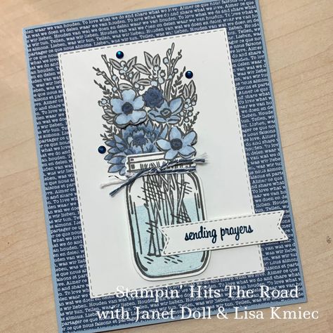 Stampin Up Jar Of Flowers, Jar Of Flowers, Easy Greeting Cards, Flowers In Jars, Hand Made Greeting Cards, Making Greeting Cards, The Jar, Basic Grey, Paper Pumpkin