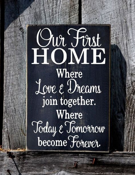 Our First Home Sign, Rustic Wedding Gift For Couple, First Home No VINYL Wood Plaque, Housewarming Mr Mrs Christmas Gift New House Wall Art First Home Quotes, Together Forever Quotes, First Home Sign, New Home Quotes, Positive Quotes For Life Happiness, Home Quotes, Rustic Wedding Gifts, Our First Home, Home Sign