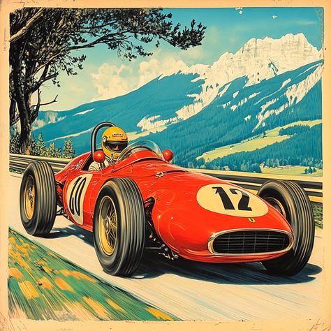 Capture the excitement of classic racing with these 20 digital artwork piences featuring the iconic Nurburgring Race Circuit. Perfect for car enthusiasts, this digital download showcases a thrilling racing scene, bringing a retro touch to your office or any living space. The large square format makes it an eye-catching centerpiece, while the colorful design adds energy and nostalgia. Ideal for any vintage racing fan, this piece is ready to enhance your decor or serve as a thoughtful gift.  The v Retro Car Art, Race Car Art, Auto Racing Posters, Square Artwork, Vintage Racing Poster, Surfboard Art, Racing Art, Racing Posters, Retro Wall Decor