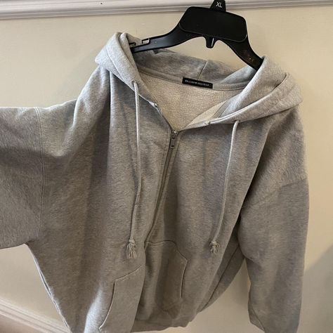 Brandy Melville Christy Hoodie (fits... - Depop Brandy Melville Hoodies, Brandy Melville Christy Hoodie, Brandy Hoodie, Brandy Melville Hoodie, Christy Hoodie, Brandy Melville Jacket, Hoodie Fits, Oversized Sweatshirt, Gray Jacket