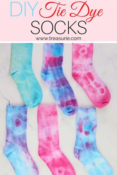 How to Tie Dye Socks - A Beginner-Friendly Method | TREASURIE Diy Tie Dye Socks, Socks Party, Powder Dye, Tie Dye Party, Tie Dye Kit, Tie Dye Socks, Diy Socks, Unique Socks, How To Tie Dye