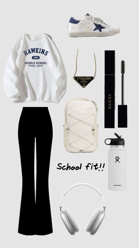 Cute casual school outfit!! #outfit #outfitinspo #schooloutfit Cute Simple Outfits For School, Everyday School Outfits, Cute Middle School Outfits, Preppy Outfits For School, Middle School Outfits, First Day Outfit, Look Legging, Simple Outfits For School, Looks Pinterest