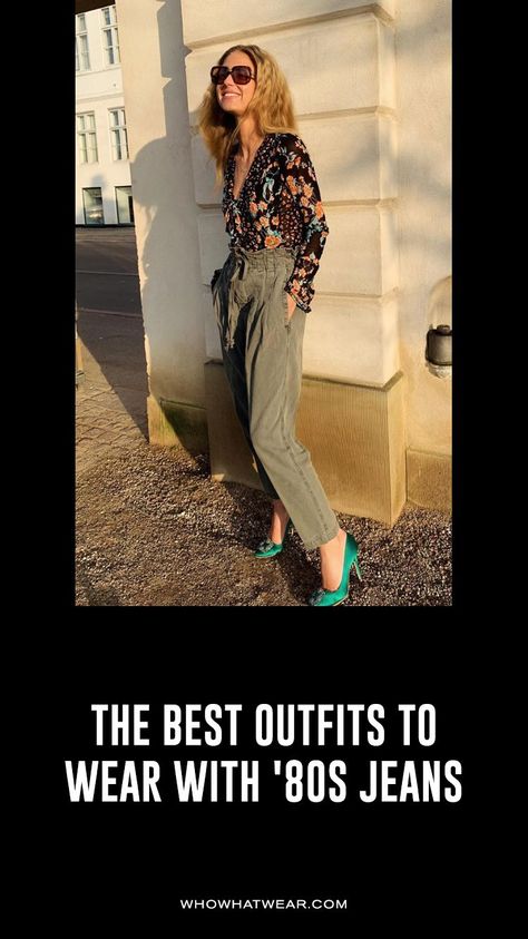 The best outfits to wear with '80s jeans 80s Jeans Outfit, 80s Outfits Women, Style Silk Scarf, Street Wear Vintage, Silk Scarf Outfit, 80s Inspired Outfits, 80s Jeans, Silk Scarf Style, Parisian Chic Style