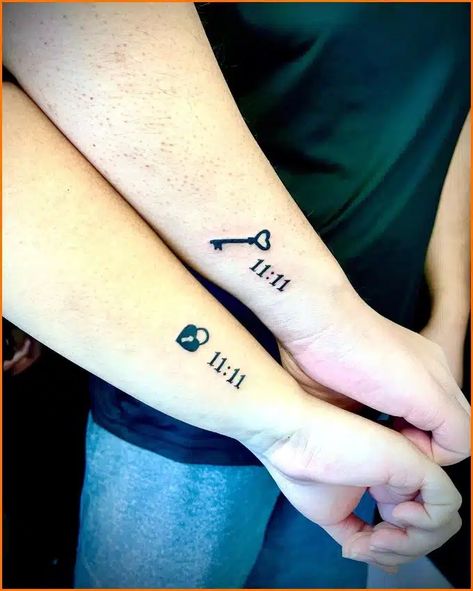 100+ Best Lock and Key Tattoos: Unlocking the Secrets Behind This Popular Tattoo Design His And Hers Lock And Key Tattoos, Key Lock Tattoo Couple, Love Key Tattoo, Heart And Key Tattoo For Couples, Small Lock And Key Tattoo, Lock Key Tattoo Couple, Locke And Key Tattoo, Lock And Key Couple Tattoo Husband Wife, Key And Lock Tattoo Couple