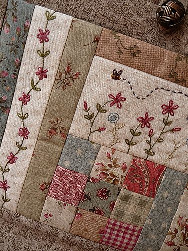 Embroidery Quilt, Crazy Patchwork, Embroidered Quilts, Mini Quilts, Quilt Block Patterns, Small Quilts, Patchwork Quilt, Vintage Embroidery, Embroidery Ideas