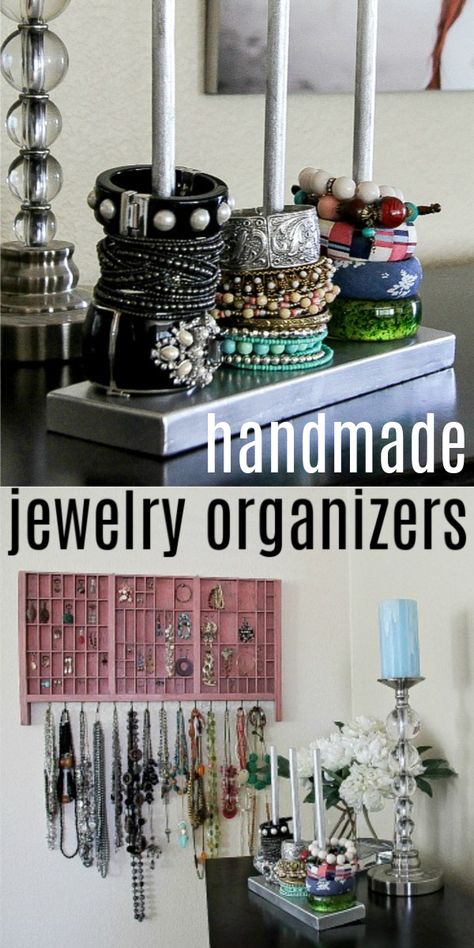 Make this typeset tray and wood bangle organizer to keep your jewelry in easy reach. Bangles Holder Ideas, Diy Bangle Stand, Old Bangles Diy, Diy Bangle Organizer, Wooden Bangle Stand, Bangle Organizer, Bangle Holder, Bangle Stand, Make Paper Beads